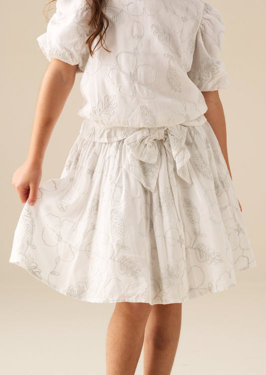 Dalhia Floral Embroidered Skirt