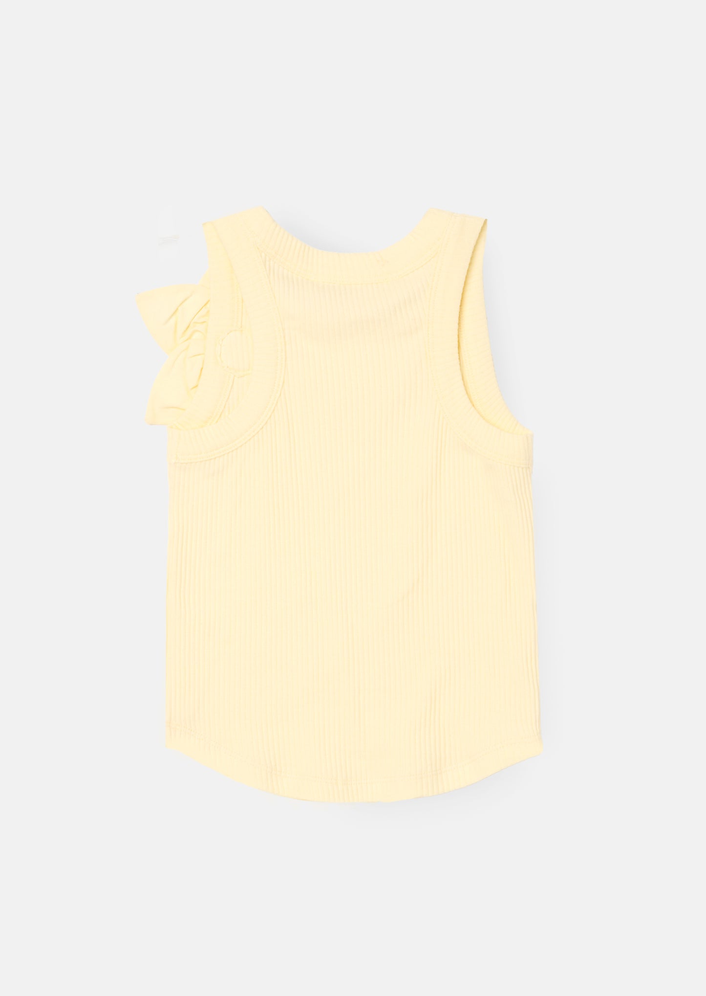 Jess Yellow Flower Corsage Vest Top