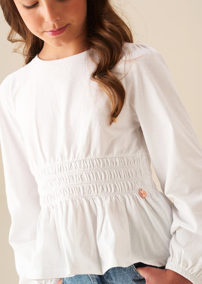 Cassie Shirred Detail Top