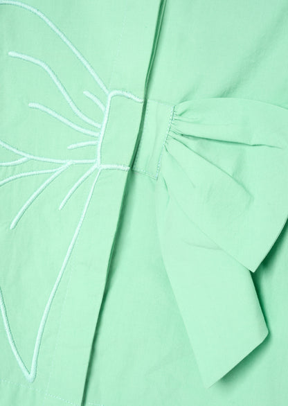 Roxie Bow Embellished Woven Top