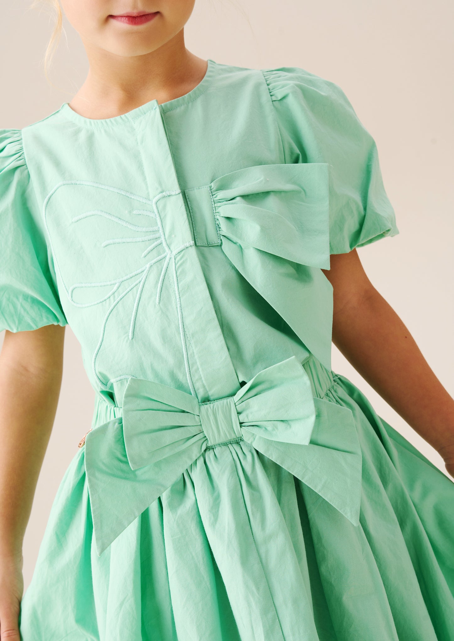 Roxie Bow Embellished Woven Top