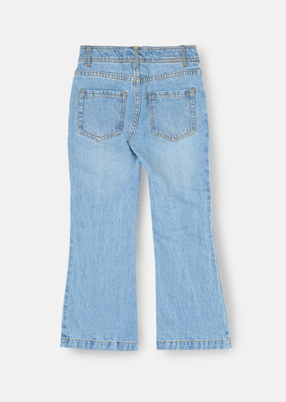 Millie Embroidered Flared Denim Jeans