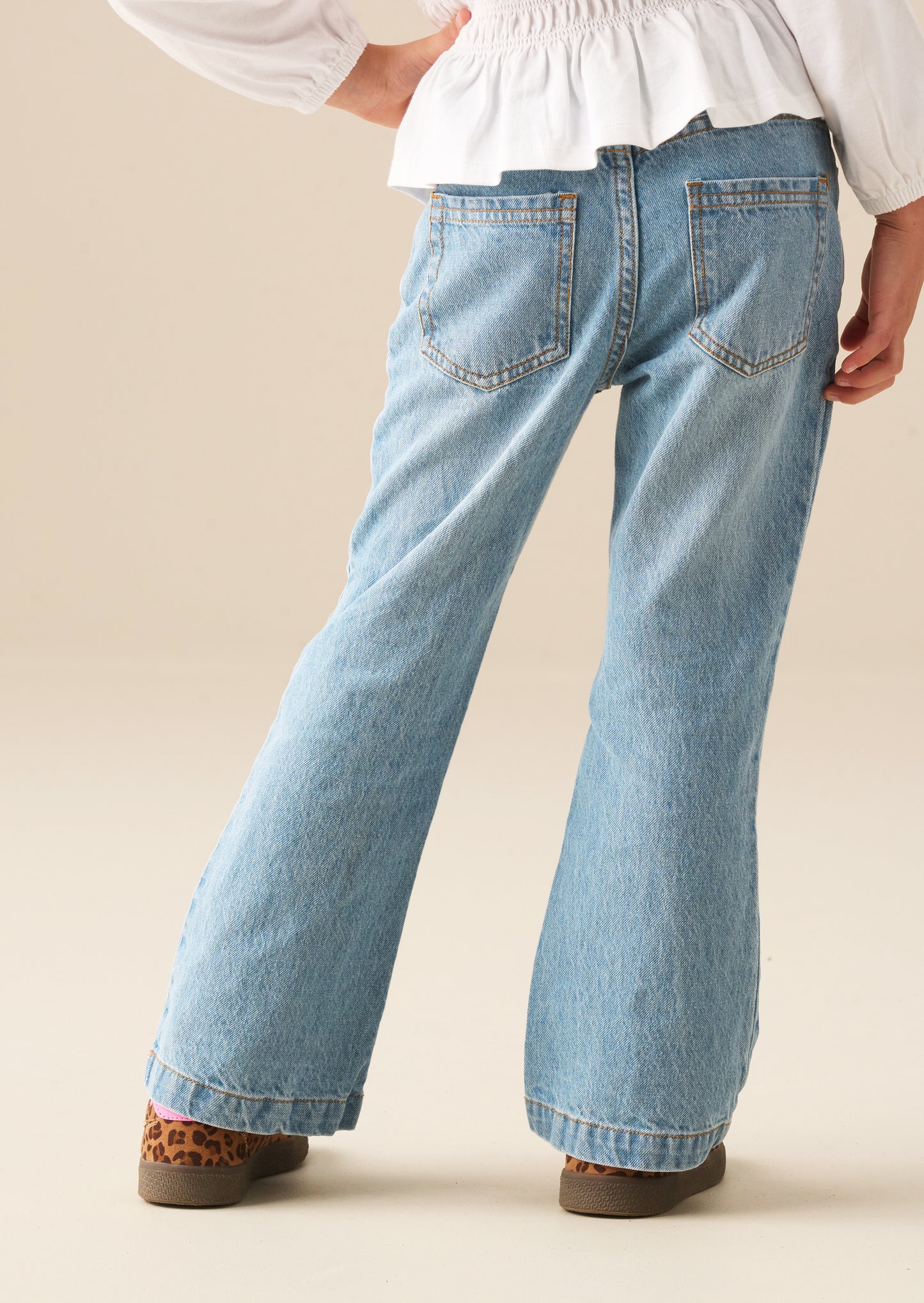 Millie Embroidered Flared Denim Jeans