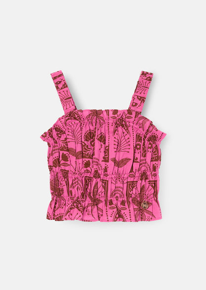 Izzy Palm Print Top