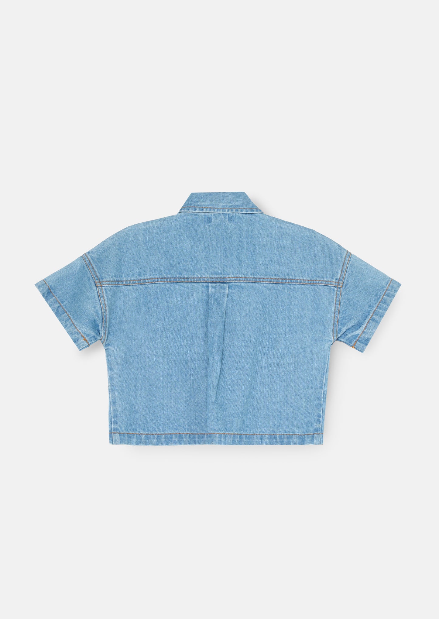 Zeta Boxy Embellished Denim Shirt