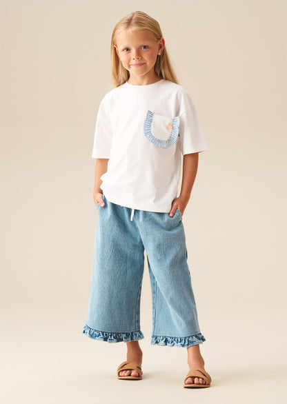 Lacey Frill Pocket Oversized Shirt