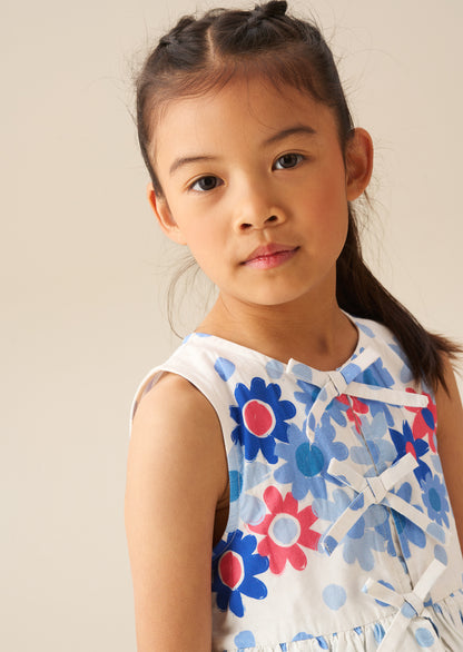 Anais Spot Floral Print Tie Detail Dress