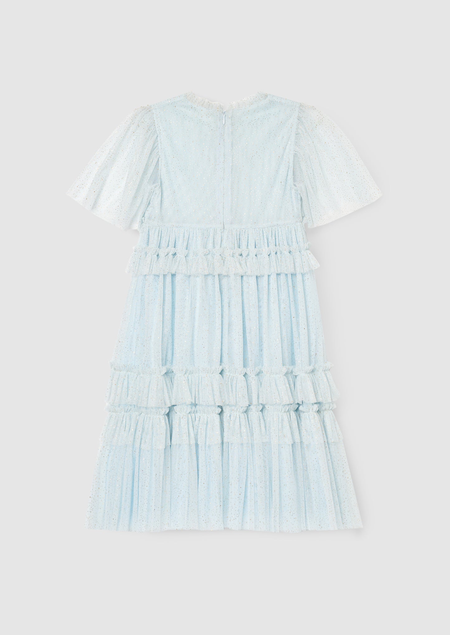 Xeni Ruffle Detail Mesh Dress