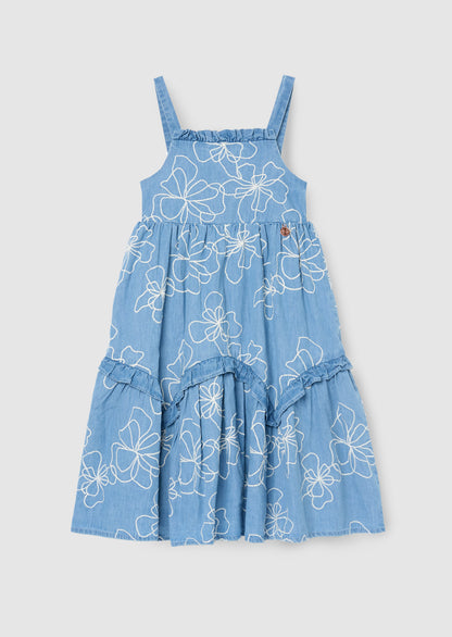 Maya Embroidered Denim Dress