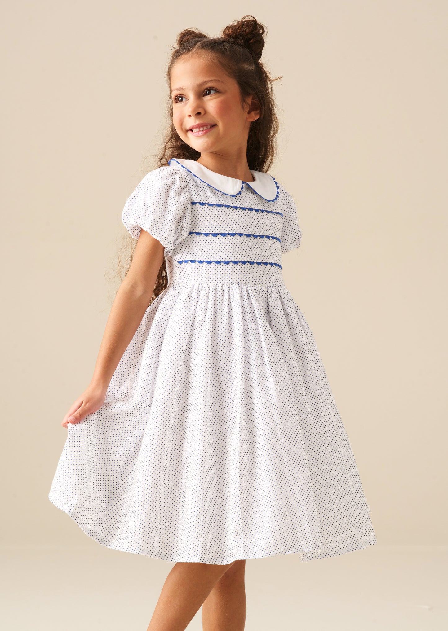 Lottie Spot Puff Sleeve Dress