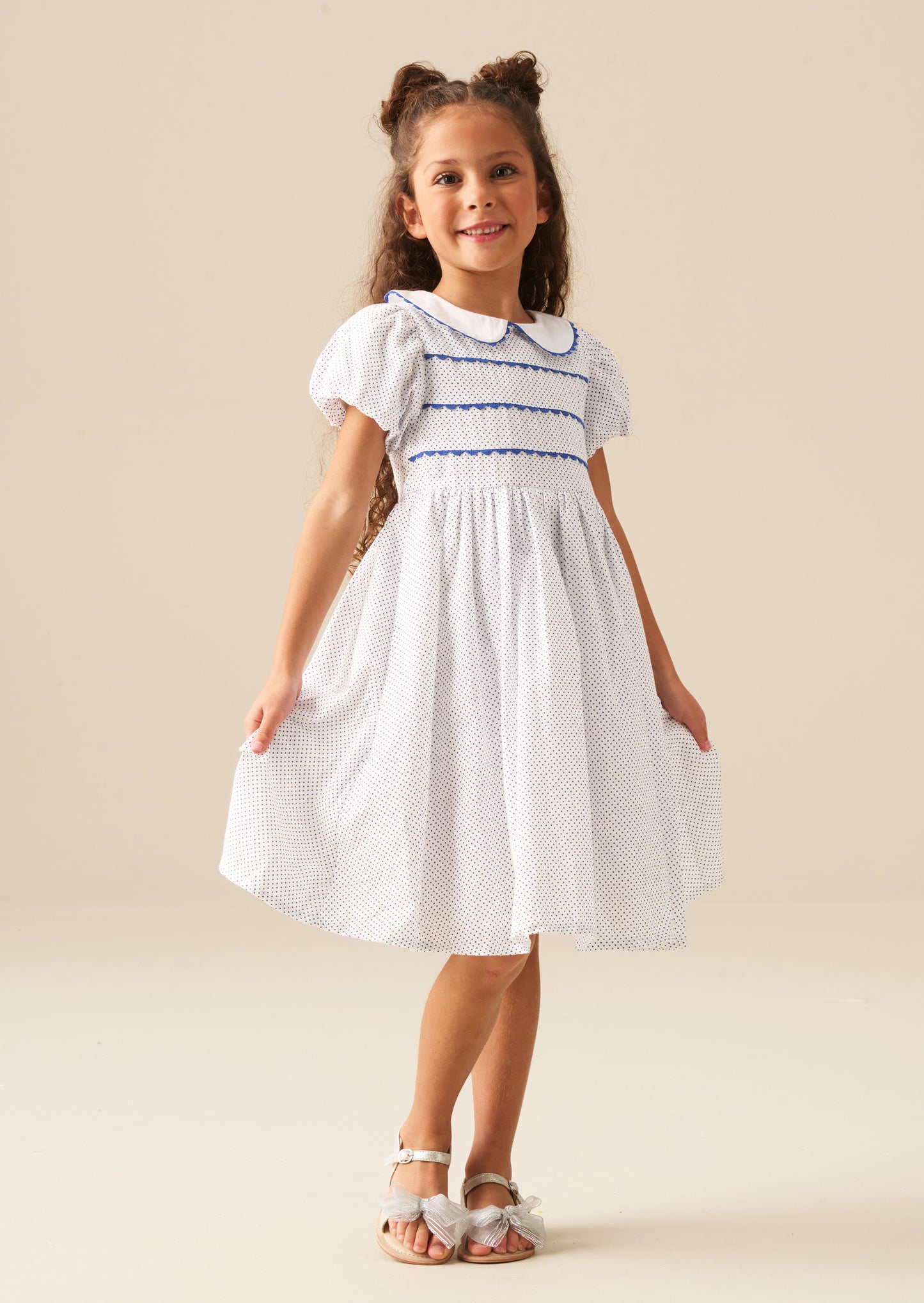 Lottie Spot Puff Sleeve Dress