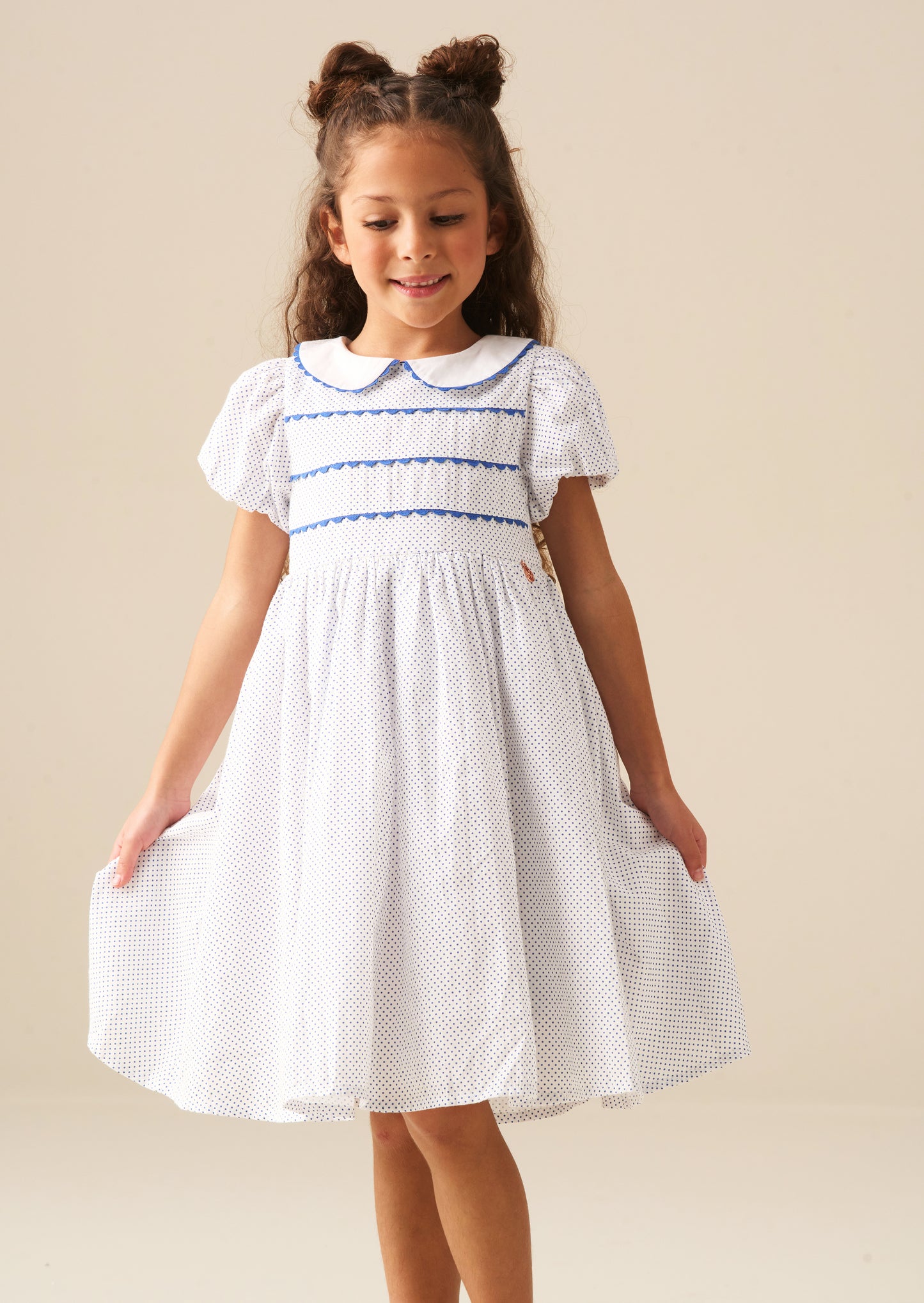 Lottie Spot Puff Sleeve Dress