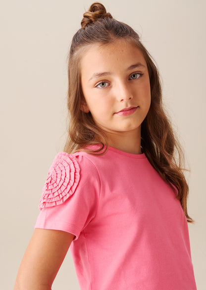 Nila Flower Corsage T Shirt
