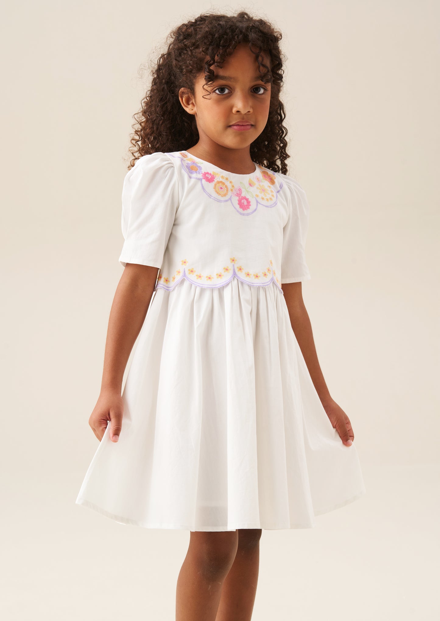 Gabby Floral Embroidered Dress