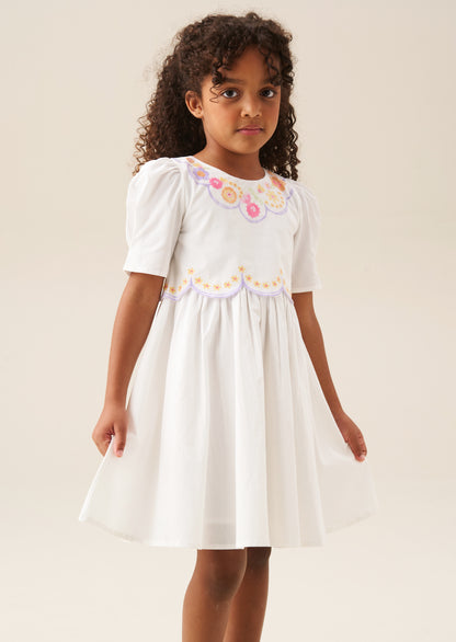 Gabby Floral Embroidered Dress