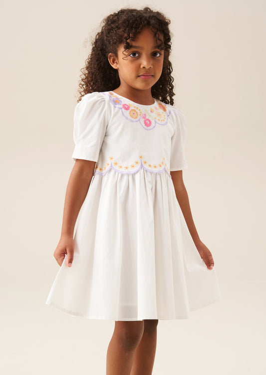 Gabby Floral Embroidered Dress