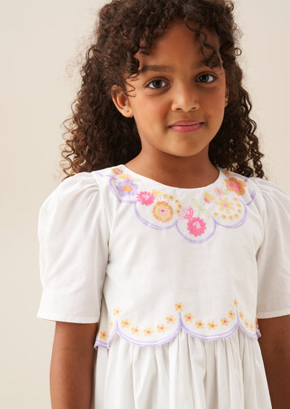 Gabby Floral Embroidered Dress