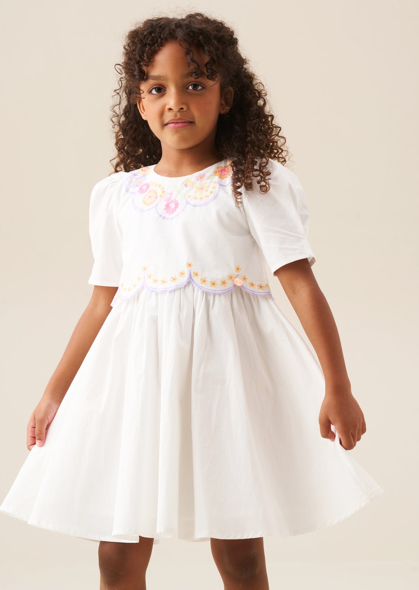 Gabby Floral Embroidered Dress