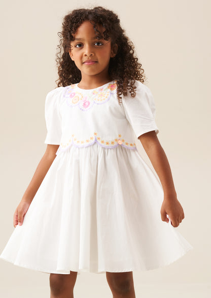 Gabby Floral Embroidered Dress