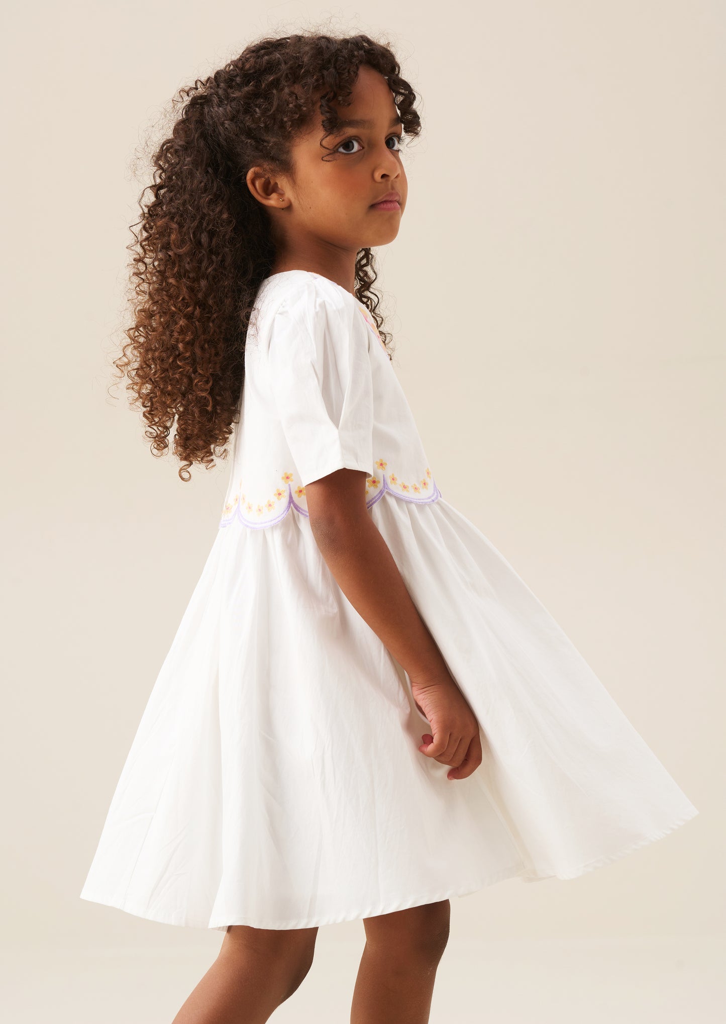 Gabby Floral Embroidered Dress