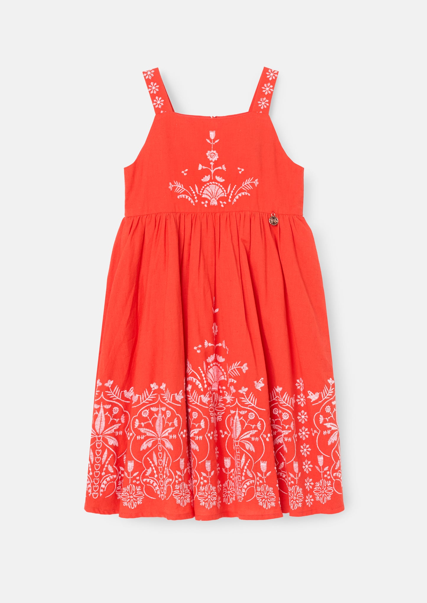 Pippa Red Embroidered Dress