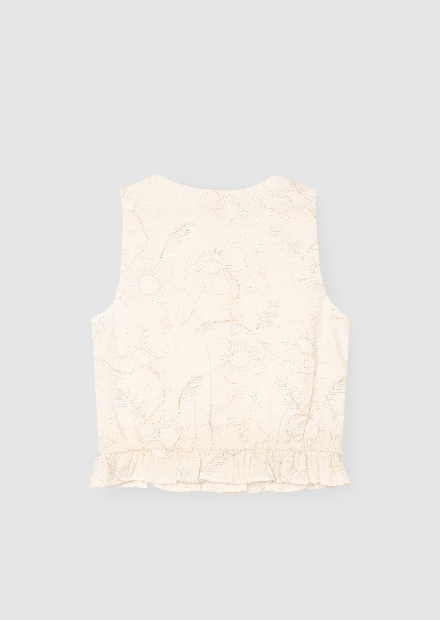 Aurora Floral Embroidered Waistcoat Top