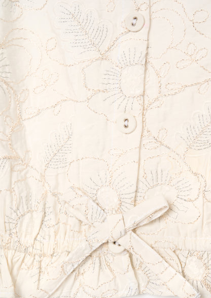 Aurora Floral Embroidered Waistcoat Top