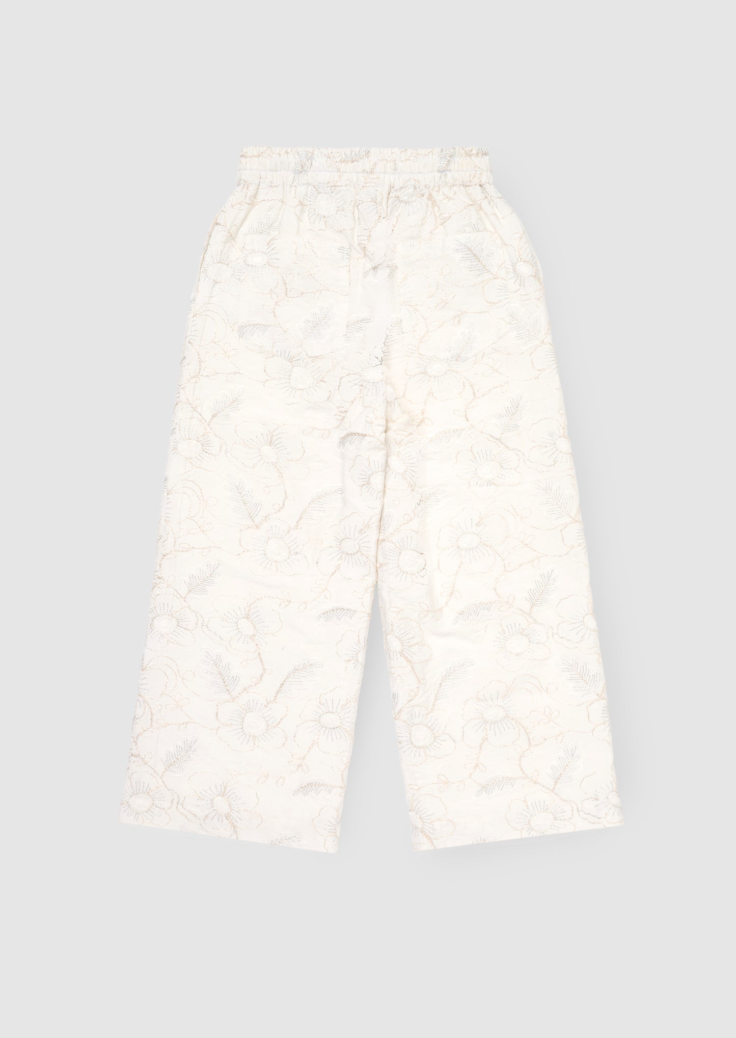 Aurora Floral Embroidered Tie Waist Trousers