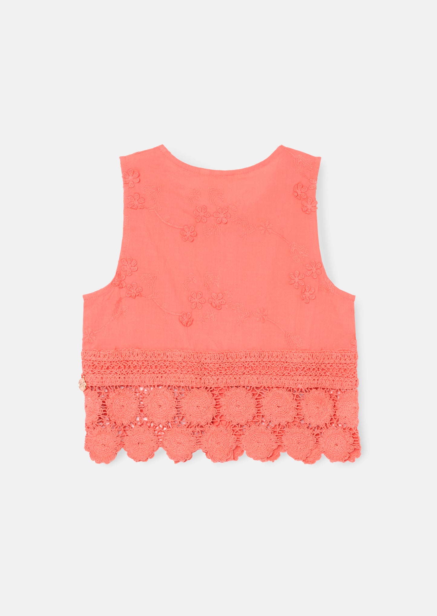 Mila Crochet Hem Woven Top