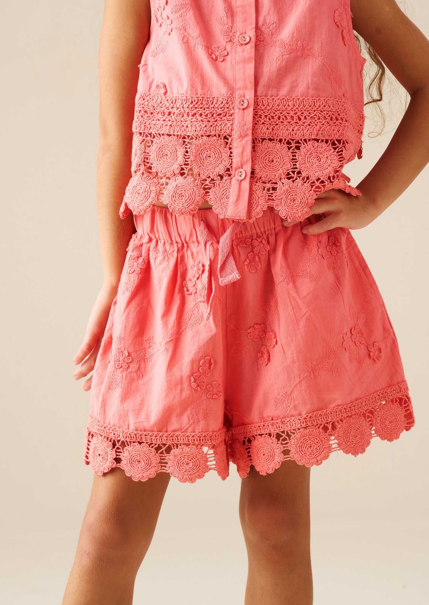 Mila Crochet Hem Shorts