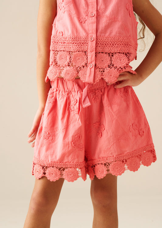 Mila Crochet Hem Shorts