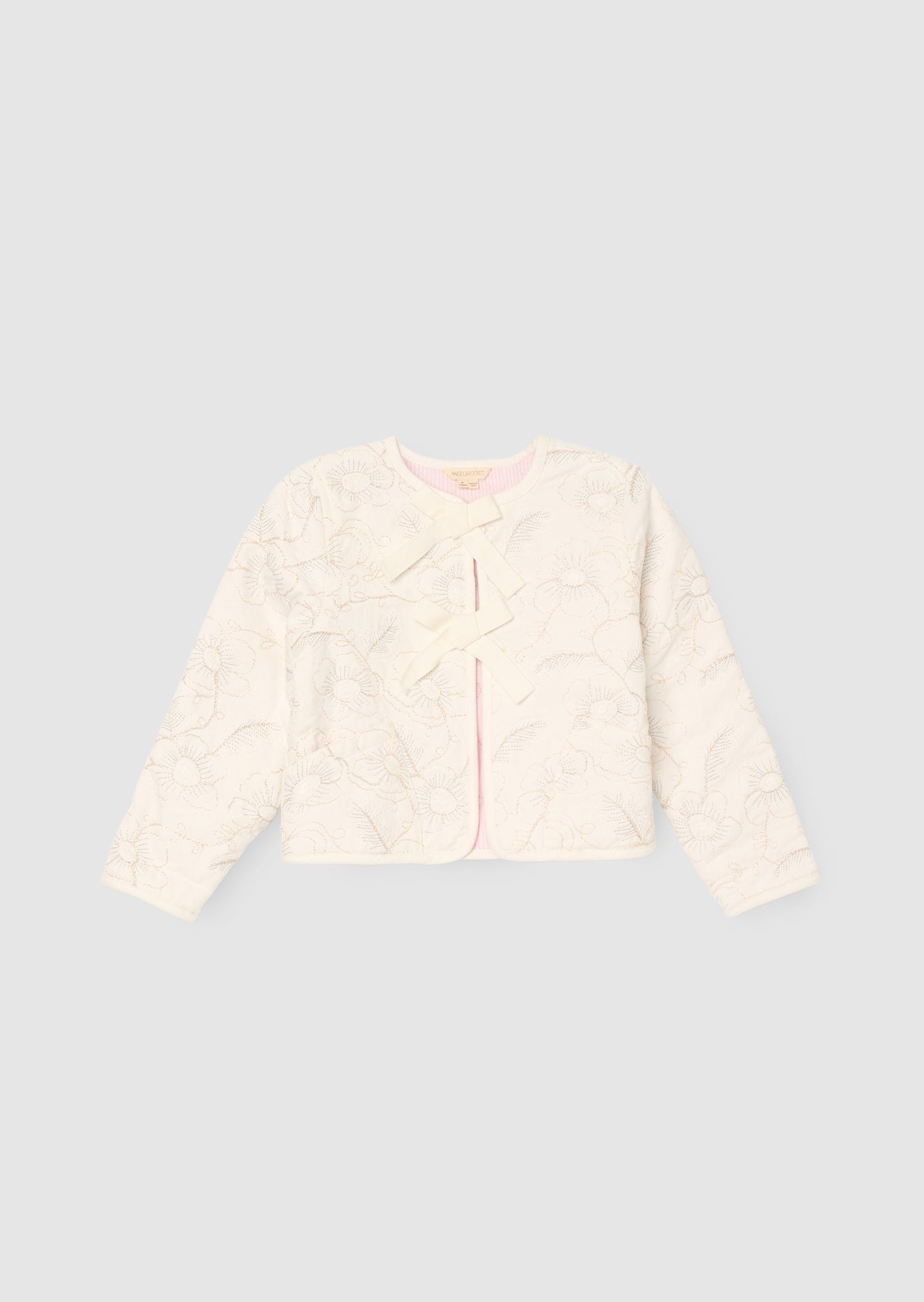 Aurora Embroidered Tie Front Jacket