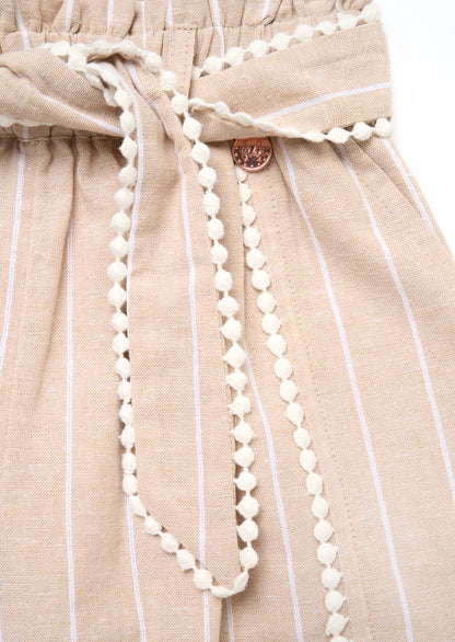 Jenna Stripe Linen Shorts