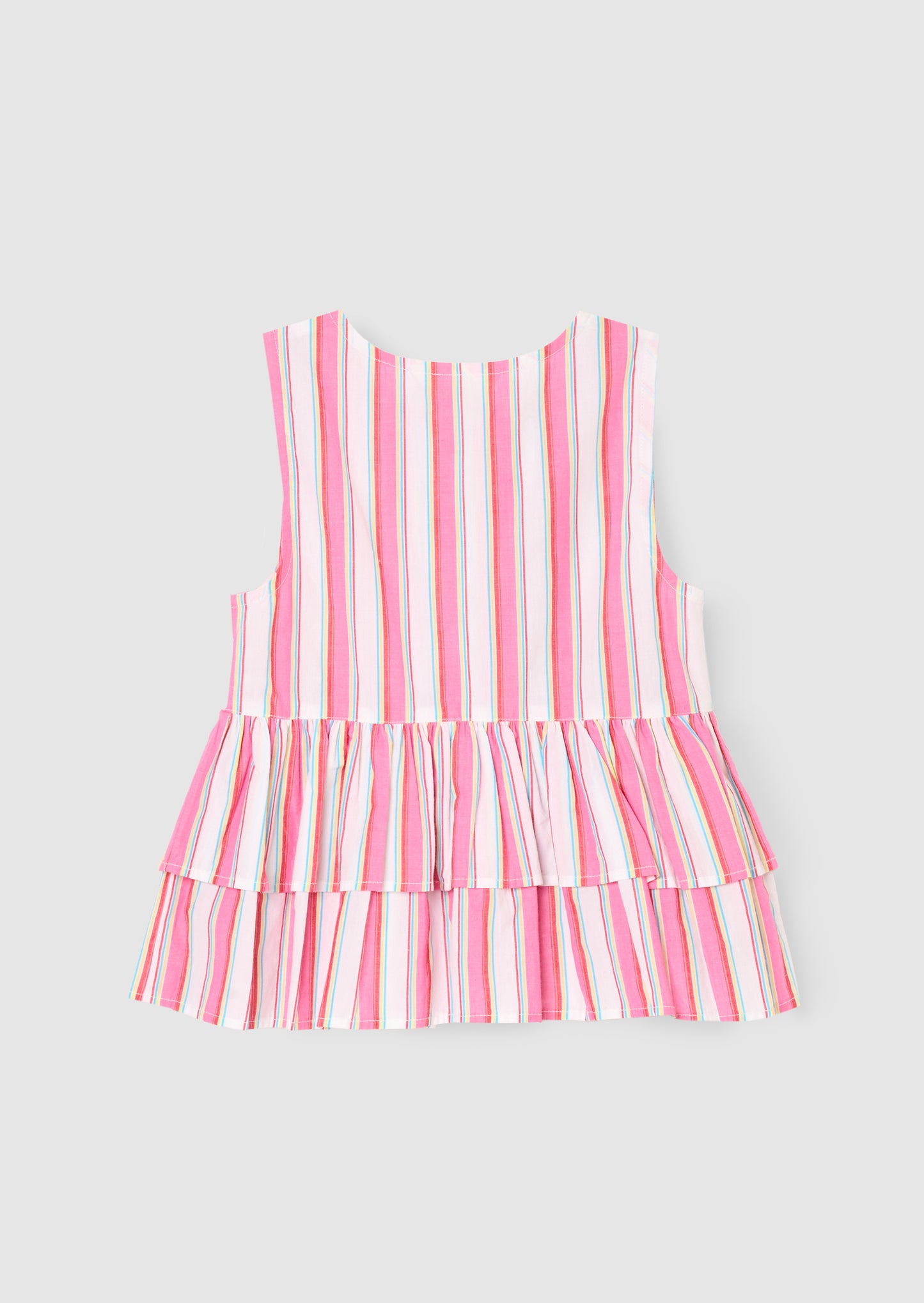 Tammy Stripe Tie Front Waistcoat Top