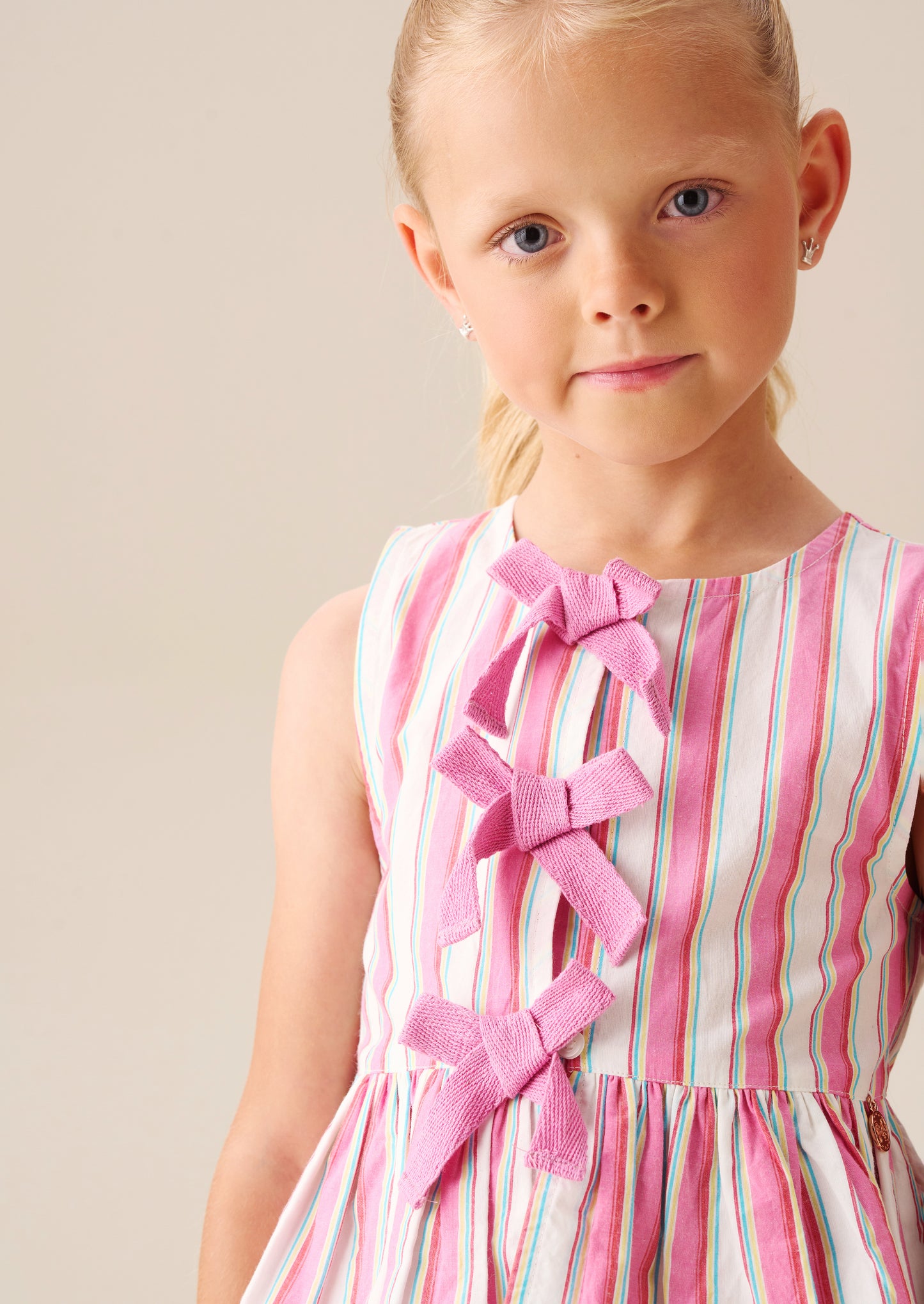 Tammy Stripe Tie Front Waistcoat Top