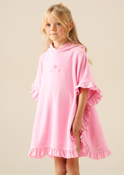 Shelley Embroidered Towelling Poncho