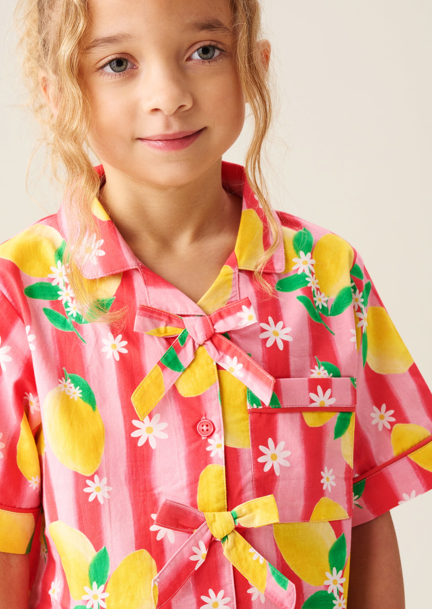 Capri Multi Lemon Print Shirt & Short PJs
