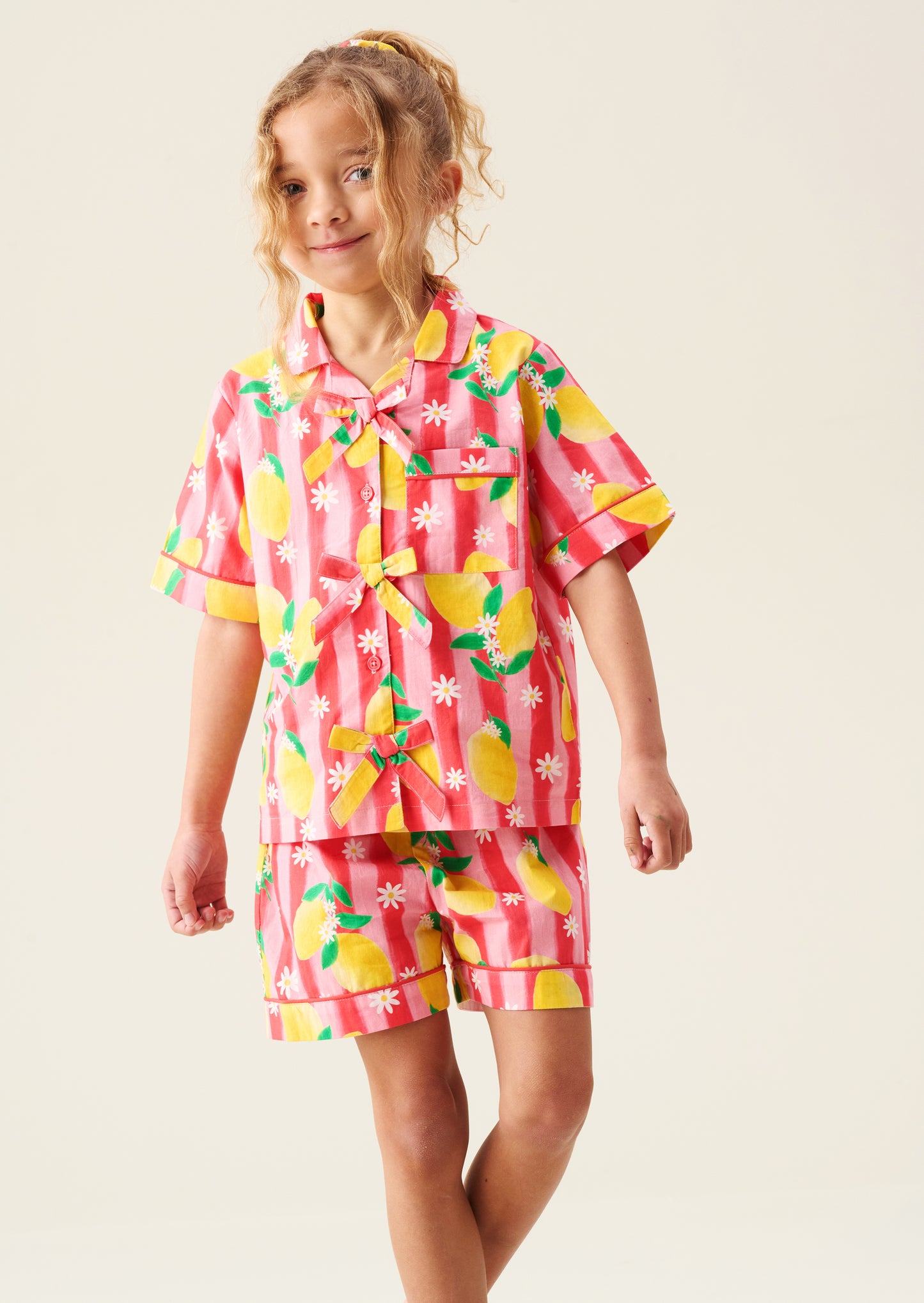 Capri Multi Lemon Print Shirt & Short PJs