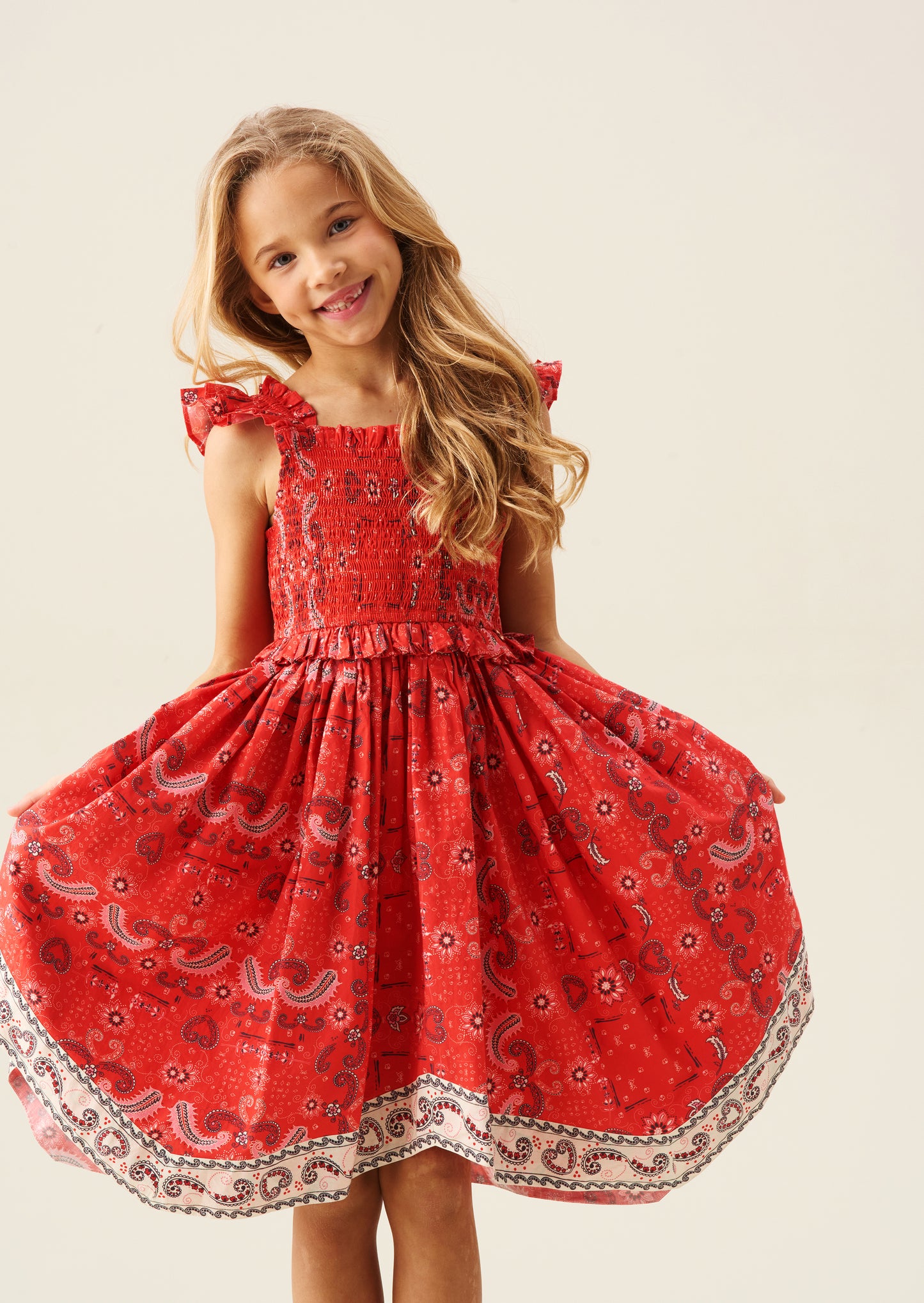 Ava Hanky Hem Bandana Print Dress