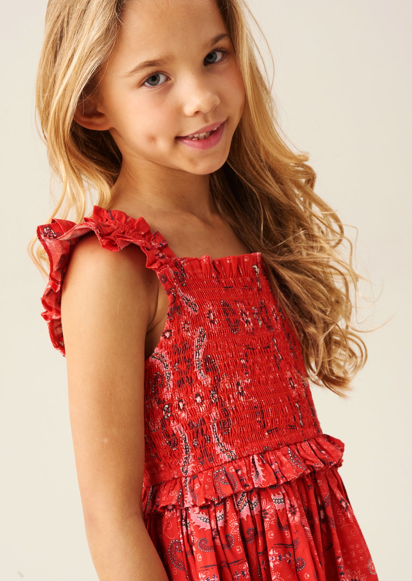 Ava Hanky Hem Bandana Print Dress