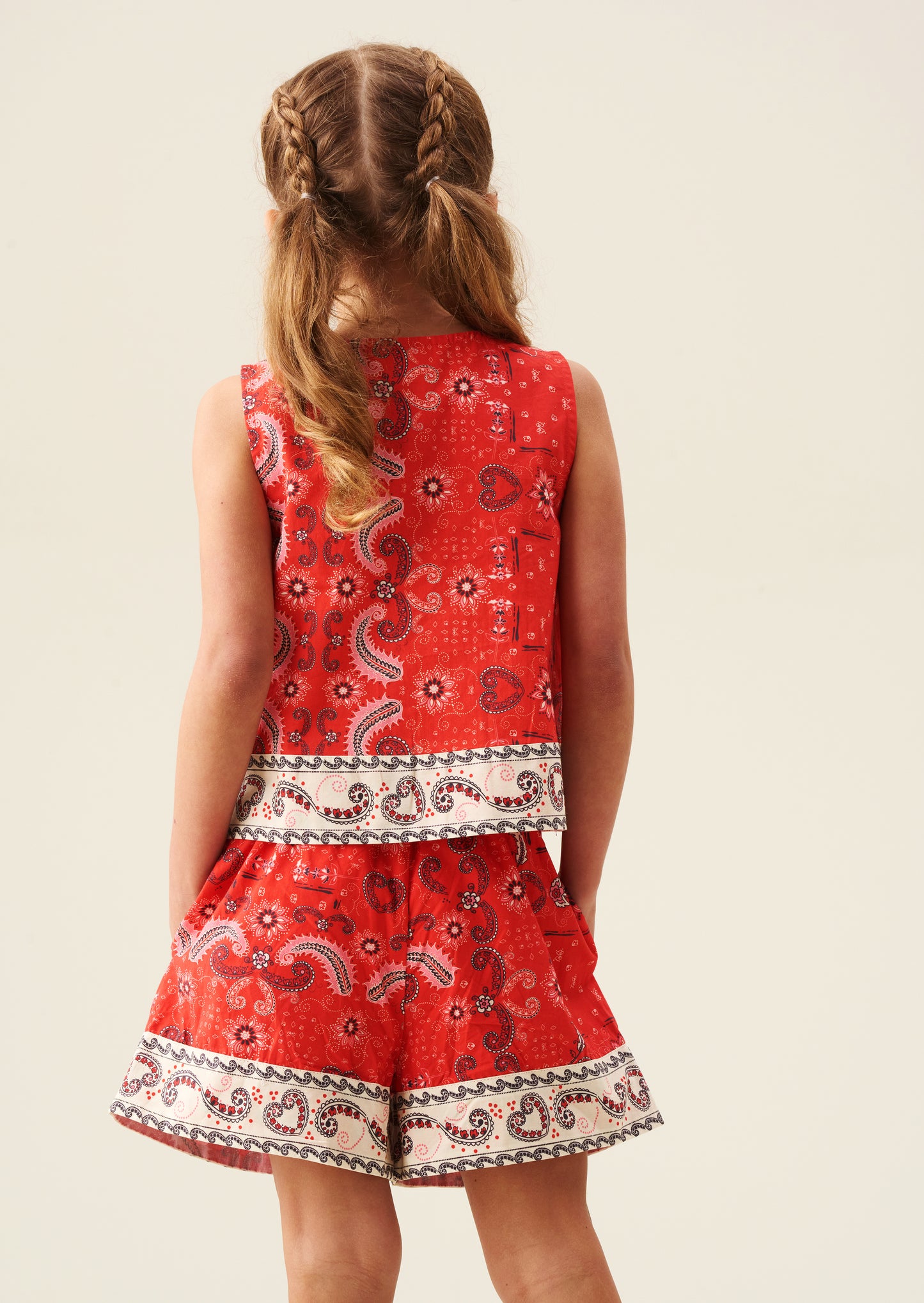 Ava Tie Front Bandana Print Top
