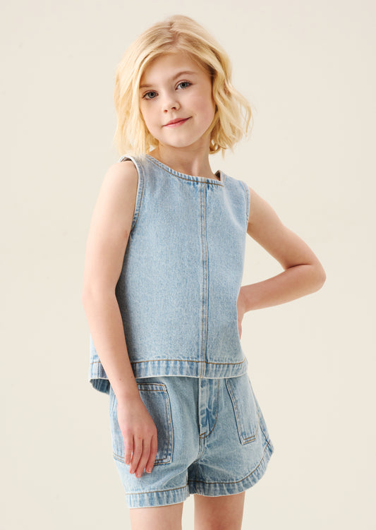 Sienna Denim Shell Top