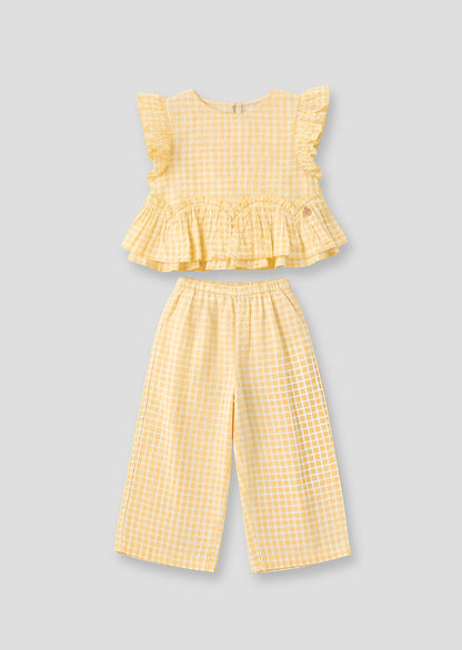 Lottie Gingham Top And Cropped Trousers