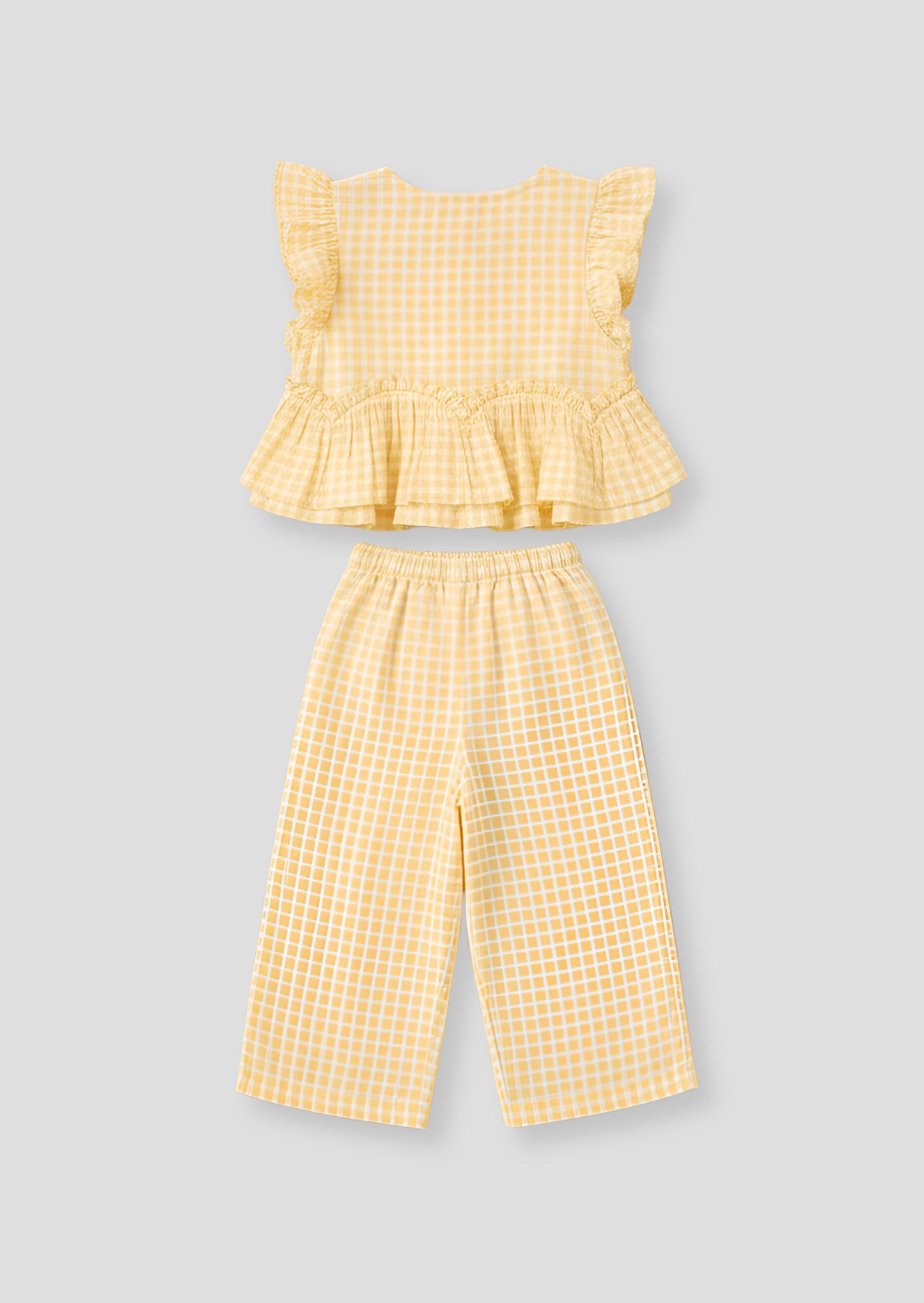 Lottie Gingham Top And Cropped Trousers