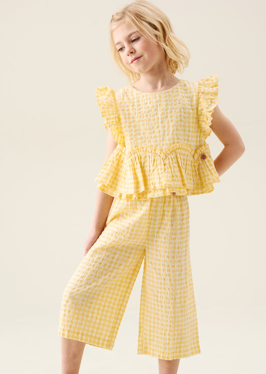 Lottie Gingham Top And Cropped Trousers