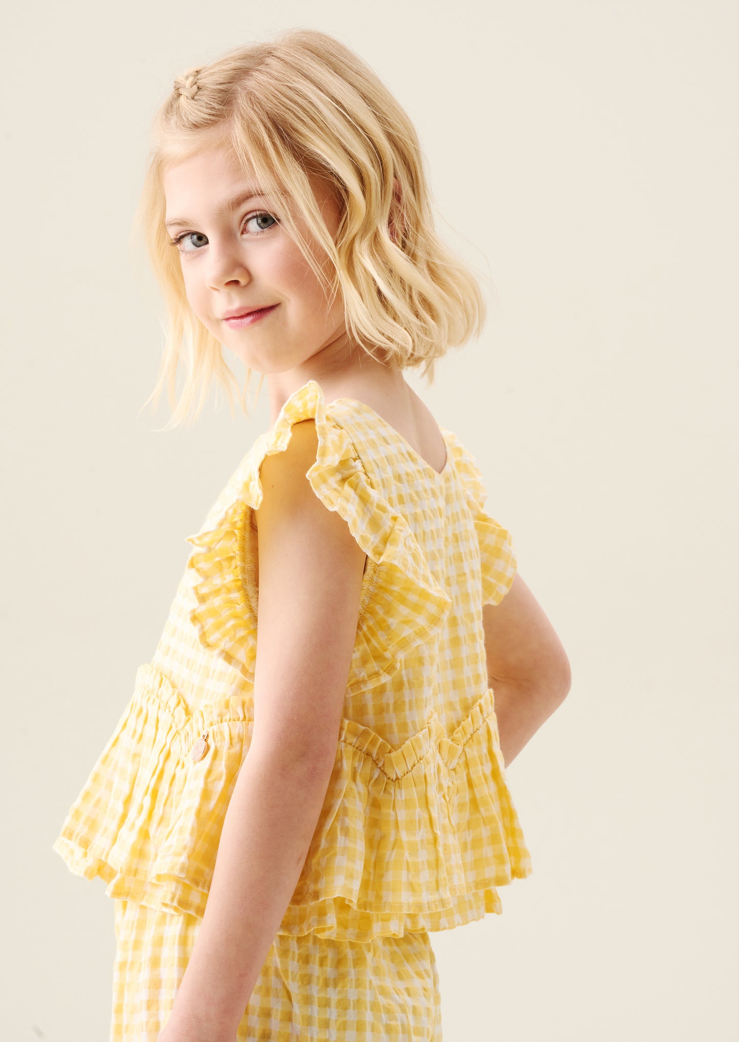 Lottie Gingham Top And Cropped Trousers