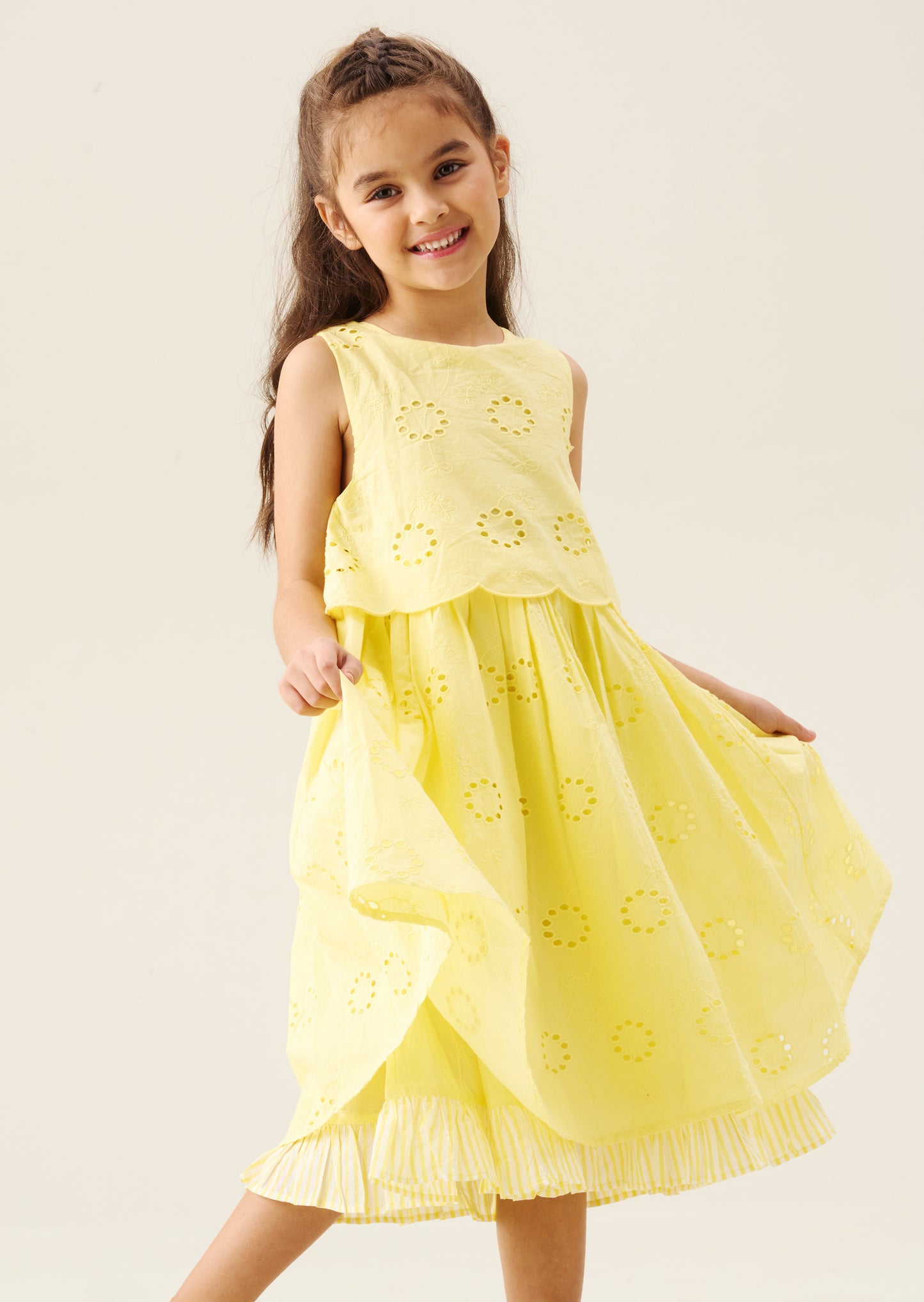 Natalie Broderie Bow Back Dress