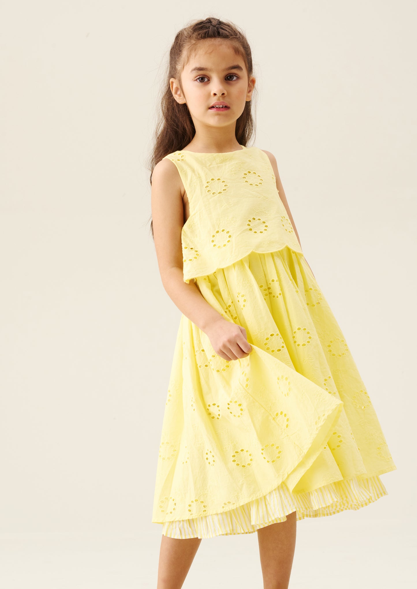 Natalie Broderie Bow Back Dress