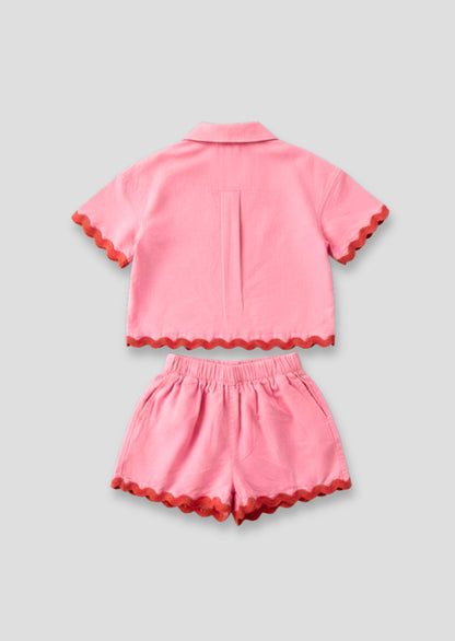 Brooke Ric Rac Trim Short And Shirt Set