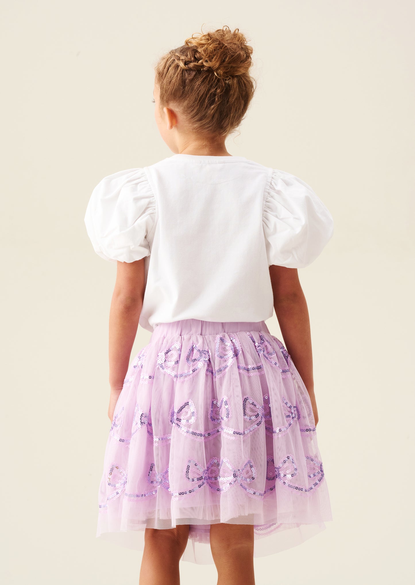 Delta Purple Bow Sequin Skirt